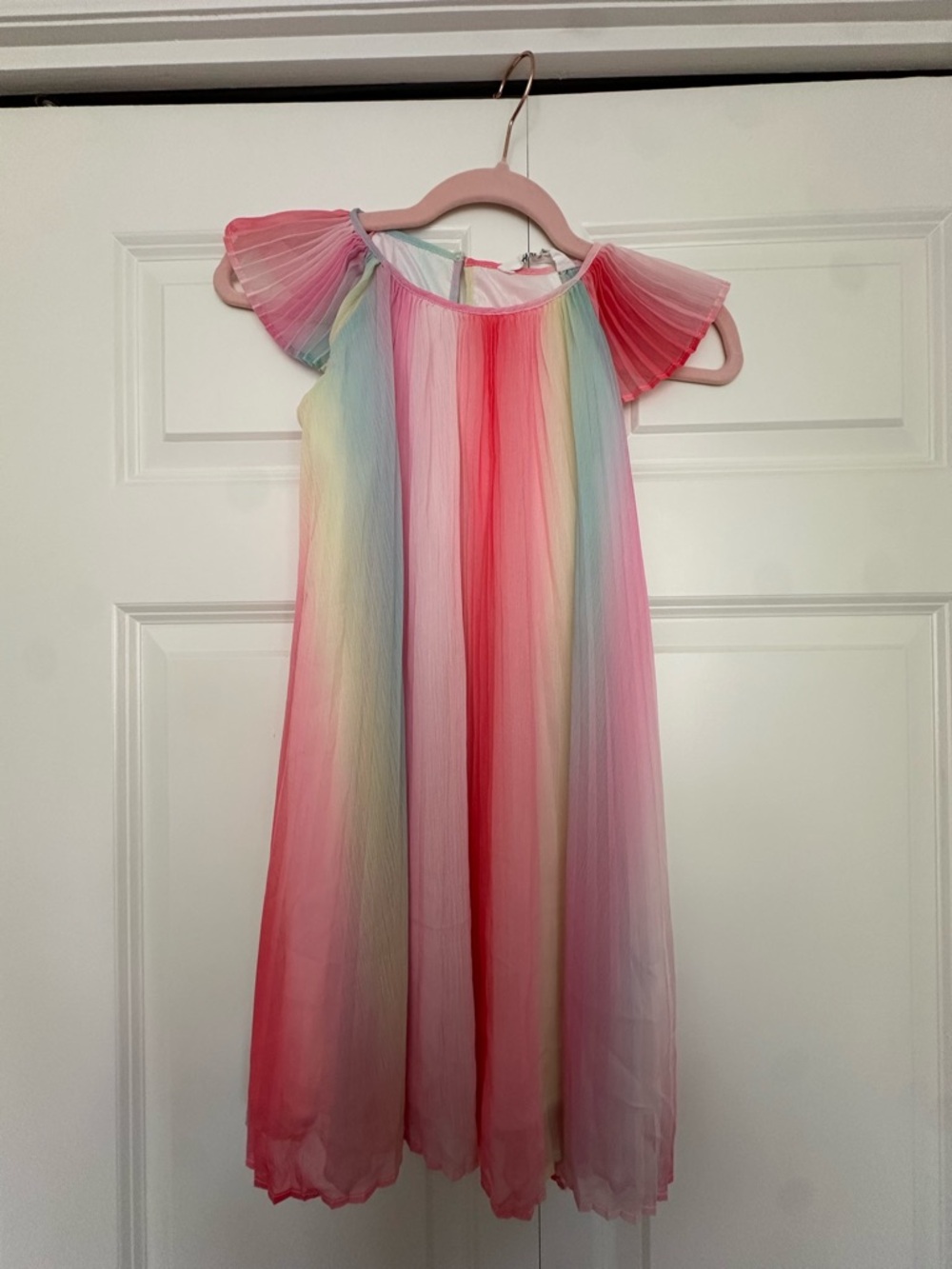 H&M Rainbow Pastel Ombre Pink Dress